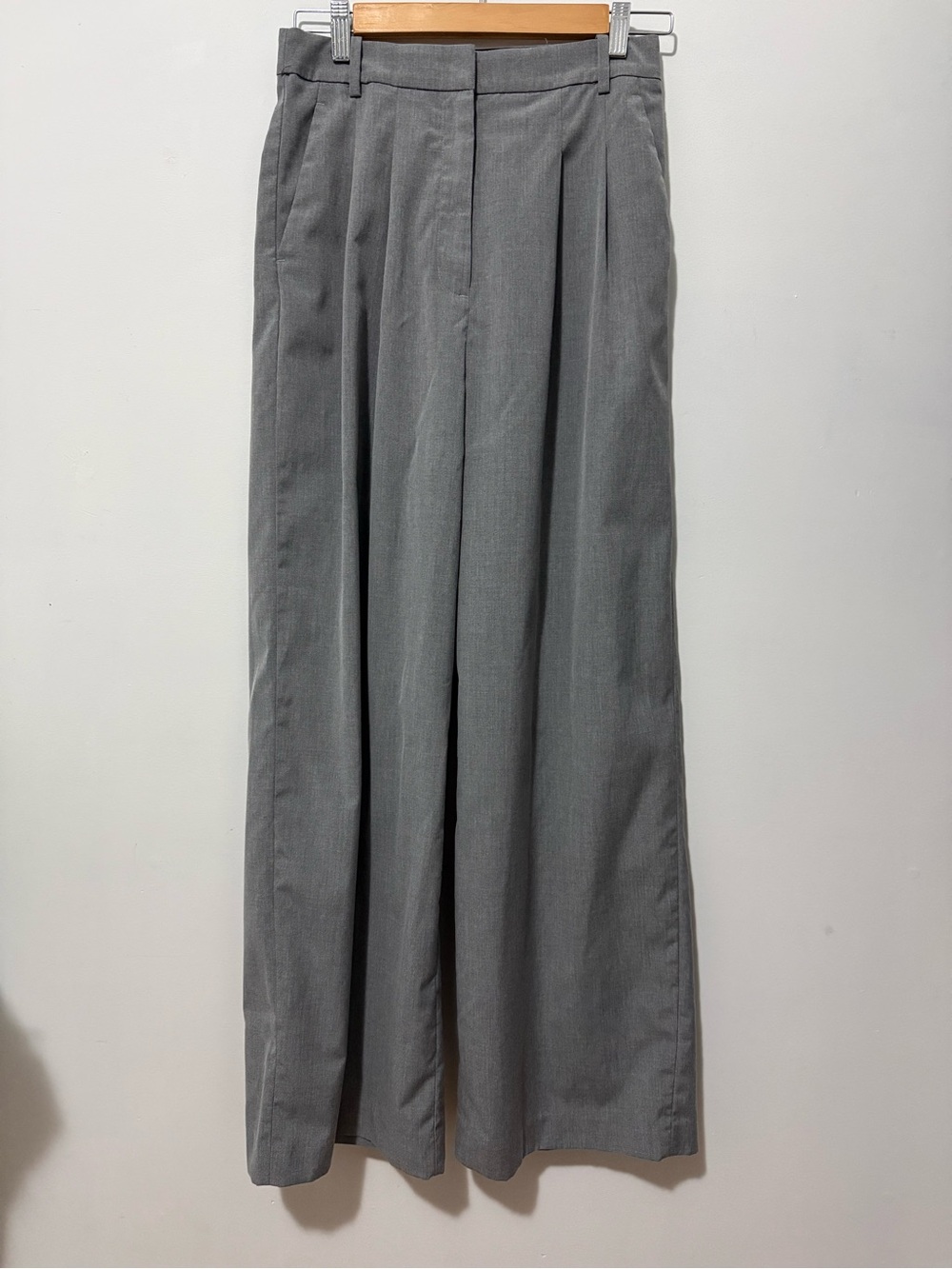 H&M Wide-Leg Gray Dress Trousers